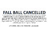 Fall Ball Season Cancelled